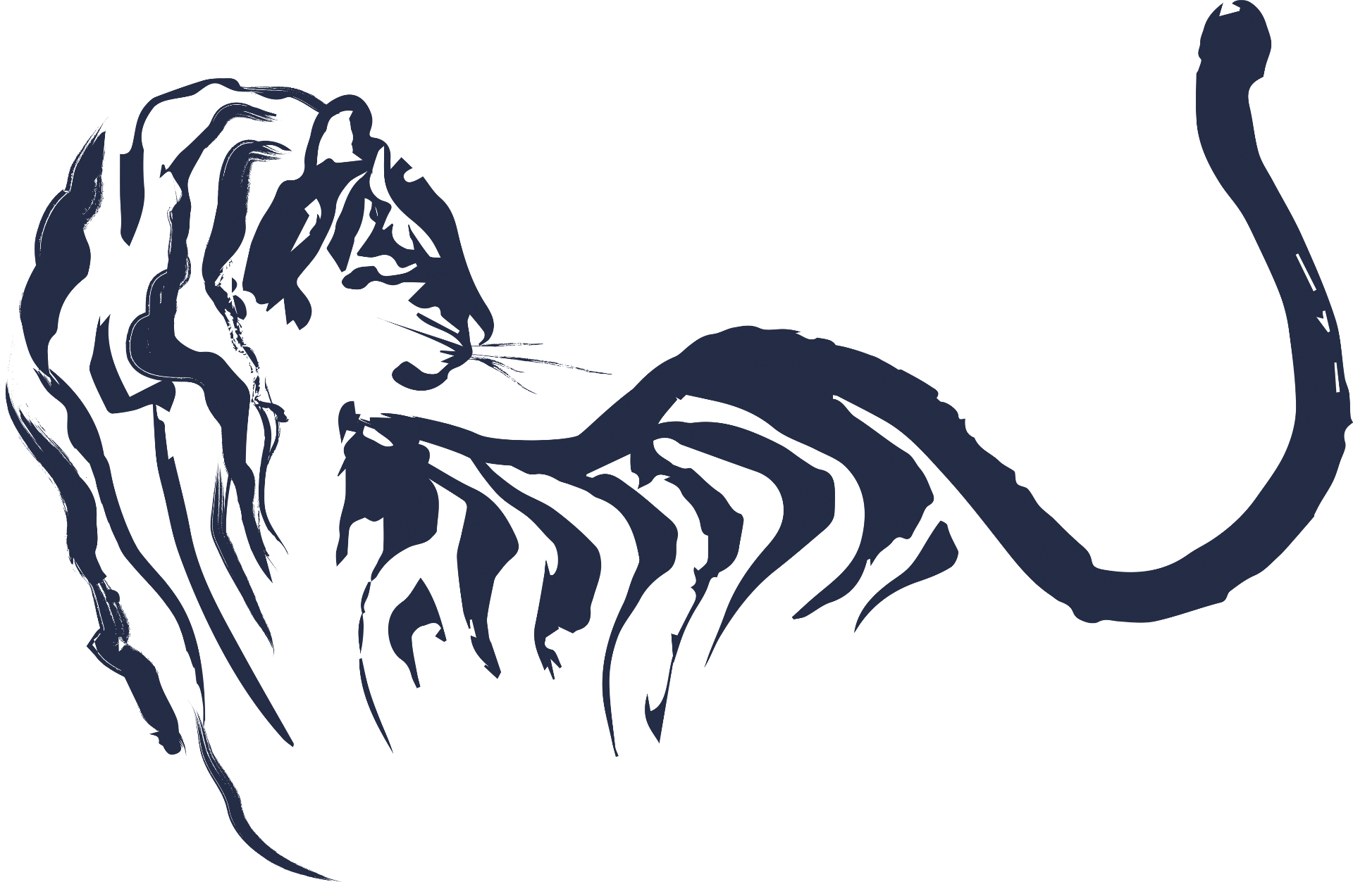 Sumi-e ink illustration of a tiger — Kirin Tora